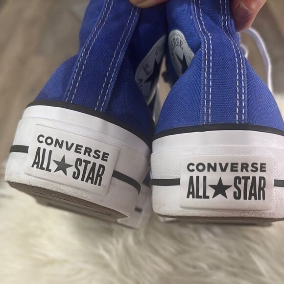 Converse All Star Chuck Taylor Blue and White High-Top Sneakers Size8 - Picture 11 of 11